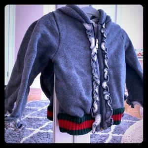 Auth Gucci Baby Girl Ruffle Hoodie Size 9-12M